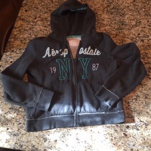 Aeropostale XL Grey Full Zip Hoodie Sweatshirt